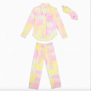 KERRI ROSENTHAL,  Betty long pajama set,  soleil in multi  - NWT in package
